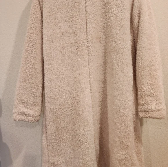 Women's Fuzzy Fleece Lapel Open Front Long Cardigan Coat Faux Fur Warm - Picture 5 of 10